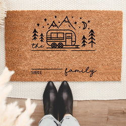 Zhixingasdfgh Making Memories Personalized Camper Doormat Outdoor with  Family Name Entrance Door Mat Rug Decor Custom Camping Non Slip Door Mat Rv